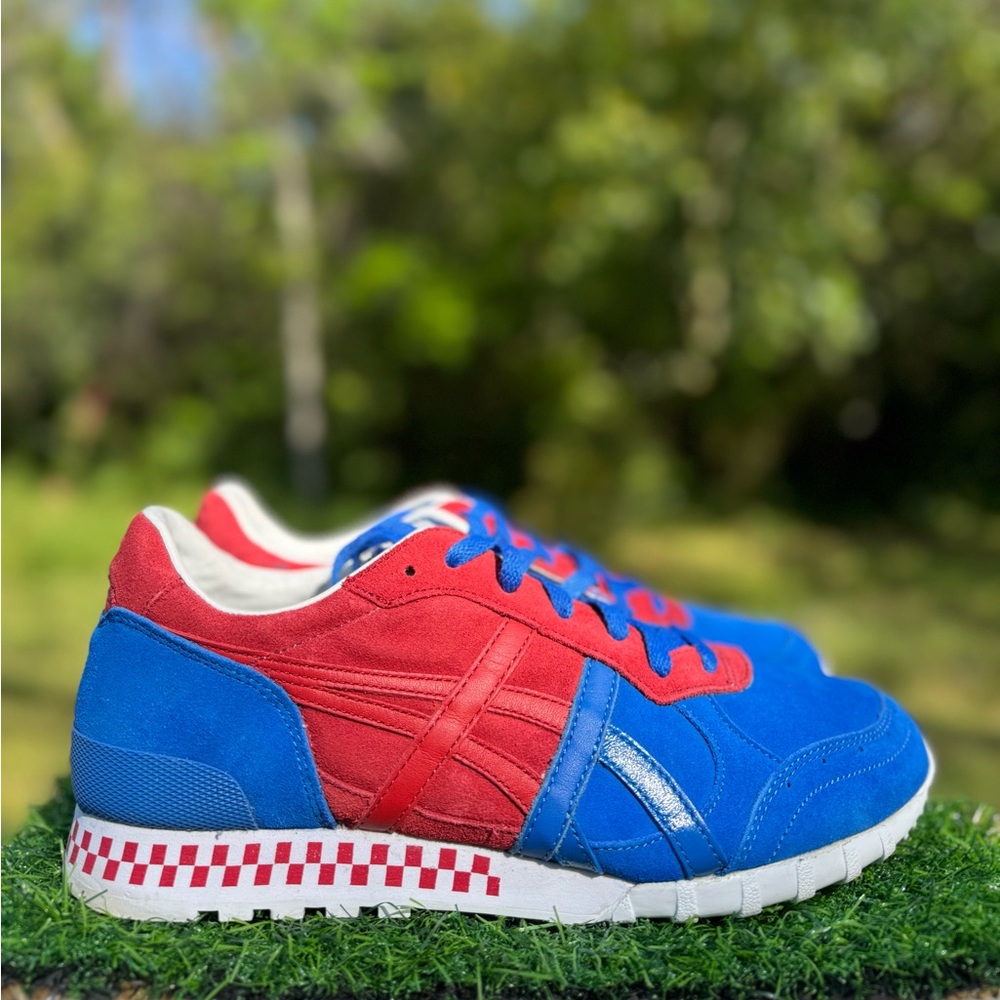 Onitsuka Tiger by Asics Blue and Red Athletic Shoes